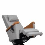 PHLEXI Chair fully reclined with adjustable backrest and footrest
